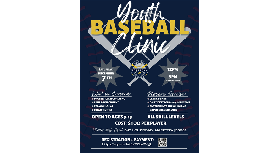 Wheeler HS Youth Baseball Clinic